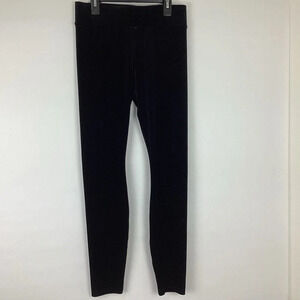 J. Crew Stretch Velvet Leggings Size Small S Pull On Ankle Black Soft